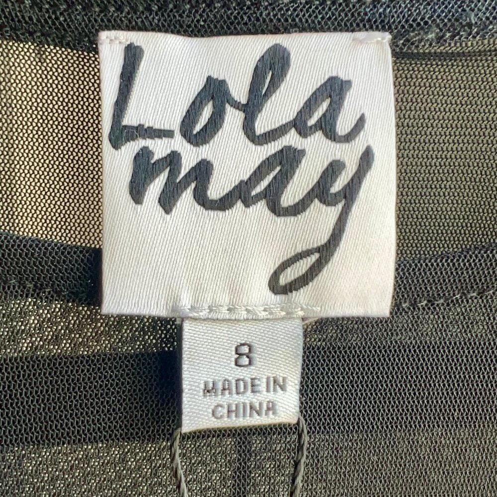NWT Lola May Mesh Dip Hem Top (ASOS) - Size 8/M - Picture 3 of 8